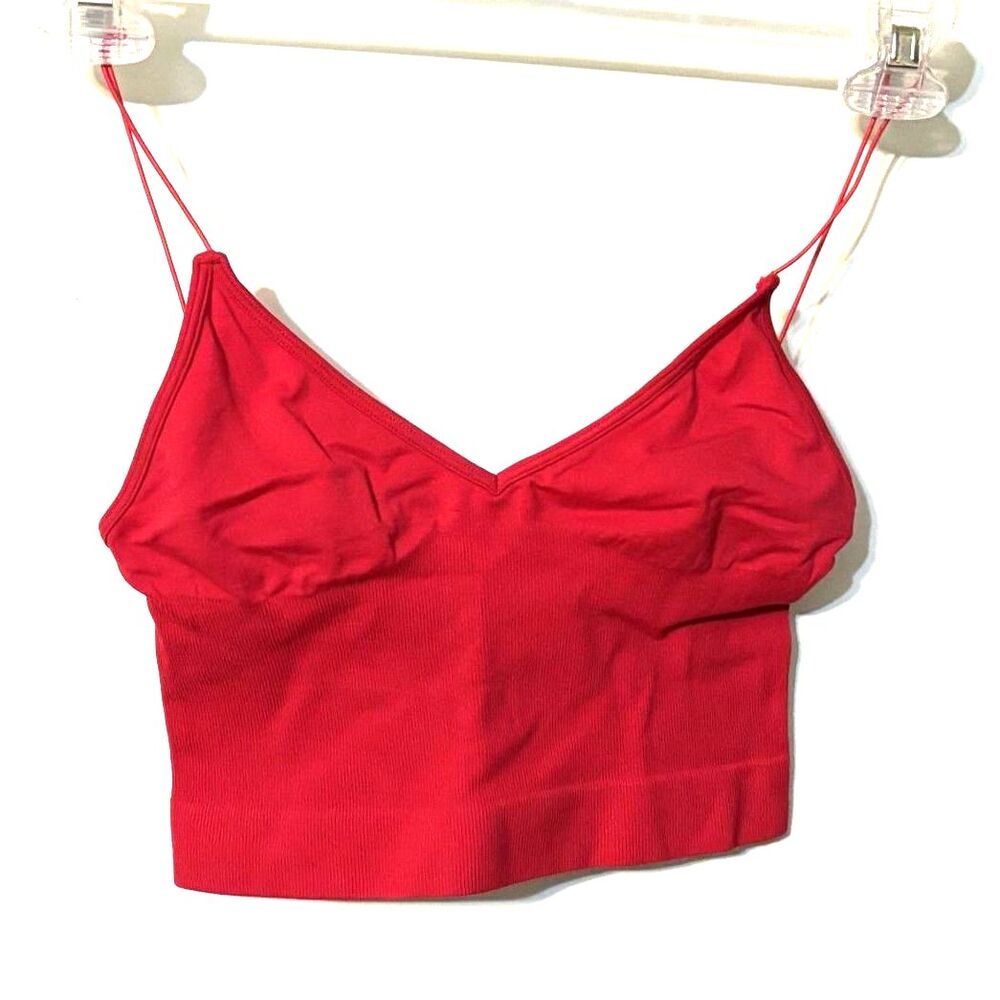Free People Intimately Neon Pink Seamless V-Neck Cami Bralette XS/S